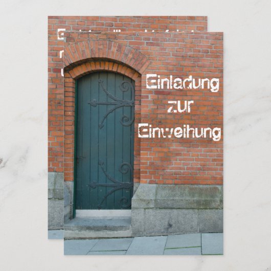 Einladungskarte zur Einweihung 招待状 (正面/裏面)