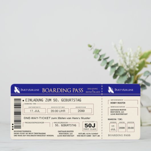 Einladungskarten Geburtstag Einladungen 招待状 (スタンド正面)