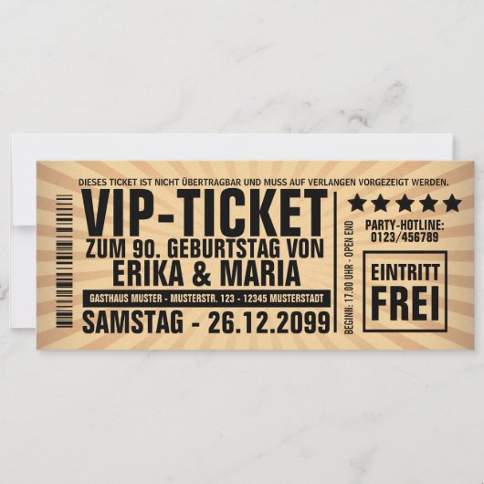 Einladungskarten Geburtstag Party Veranstaltung 招待状 (正面)