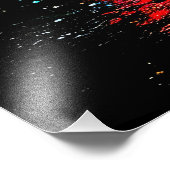 Einsame Anmut in Rot - Frau im Regen フォトプリント (角)