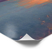 Einsamer Elefant am majestätischen Sonnenuntergang ポスター (コーナー)