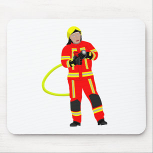 EinsatzkleidungのFeuerwehrmann マウスパッド