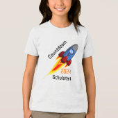 Einschulung - Countdown Schulstart 2026 - Rakete | トライブレンドTシャツ (正面)