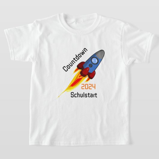 Einschulung - Countdown Schulstart 2026 - Rakete | Tシャツ (レイダウン)