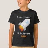 Einschulung - Countdown Schulstart - Rakete 1 | Tシャツ (正面)
