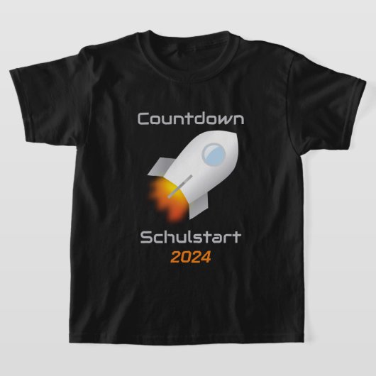 Einschulung - Countdown Schulstart - Rakete 1 | Tシャツ (レイダウン)