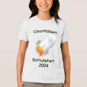 Einschulung - Countdown Schulstart - Rakete 2 | トライブレンドTシャツ (正面)