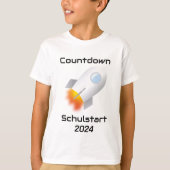 Einschulung - Countdown Schulstart - Rakete 2 | Tシャツ (正面)