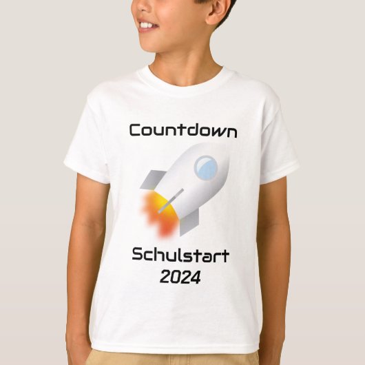 Einschulung - Countdown Schulstart - Rakete 2 | Tシャツ (正面)