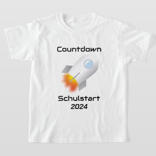 Einschulung - Countdown Schulstart - Rakete 2 | Tシャツ (レイダウン)