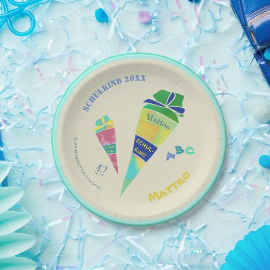 Einschulung Feier Schulkind Einschulungsfeier 2024 ペーパープレート