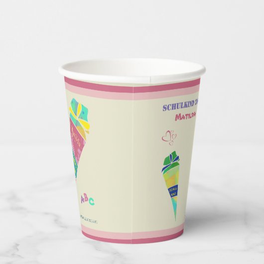 Einschulung Feier Schulkind Einschulungsfeier 2024 紙コップ (右)