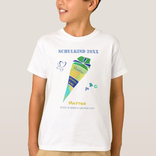 Einschulung Feier Schulkind Einschulungsfeier 2024 Tシャツ (正面)