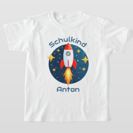 Einschulung - Rakete gelbe Sterne - Schulkind | Tシャツ