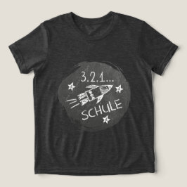 Einschulung - Schulanfang - Rakete auf Tafel | トライブレンドTシャツ