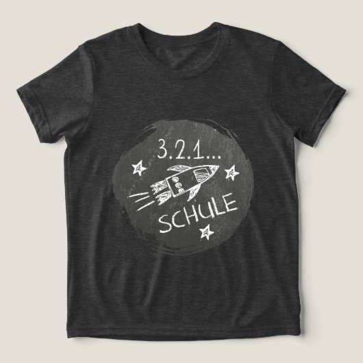 Einschulung - Schulanfang - Rakete auf Tafel | トライブレンドTシャツ (デザイン正面)