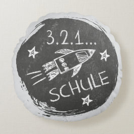 Einschulung - Schulanfang - Rakete auf Tafel | ラウンドクッション