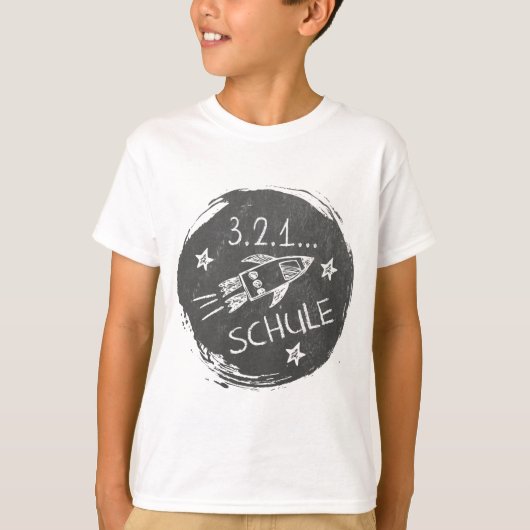 Einschulung - Schulanfang - Rakete auf Tafel | Tシャツ (正面)