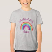 Einschulung Schulkind 2026 - Sternchen Regenbogen トライブレンドTシャツ (正面)