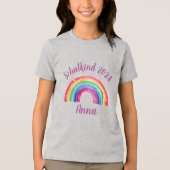 Einschulung Schulkind 2026 - Sternchen Regenbogen トライブレンドTシャツ (正面)