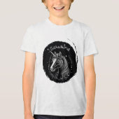 Einschulung - Schulkind - Einhorn mit Sternchen | トライブレンドTシャツ (正面)