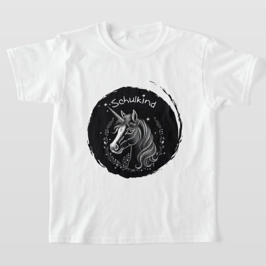 Einschulung - Schulkind - Einhorn mit Sternchen | Tシャツ (レイダウン)