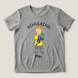 Einschulung Schulkind - Junge mit Schultüte 1 | トライブレンドTシャツ