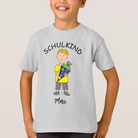Einschulung Schulkind - Junge mit Schultüte 1 | Tシャツ (正面)