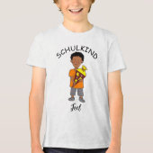 Einschulung Schulkind - Junge mit Schultüte 2 | トライブレンドＴシャツ (正面)