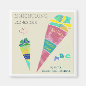 Einschulung Schulkind Schultüte Deko Magnet マグネット (正面)
