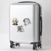Einstein Genius & Hilarious Cat Sticker  シール (スーツケース)