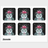 Einstein the opossum stickers スクエアシール (シート)