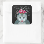 Einstein the opossum stickers スクエアシール (バッグ)