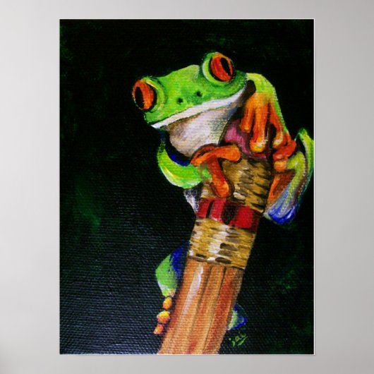 Einstein the Red-Eyed Tree Frog Fine Art Prints ポスター (正面)