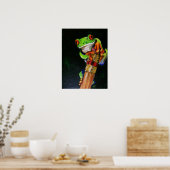 Einstein the Red-Eyed Tree Frog Fine Art Prints ポスター (キッチン)