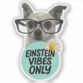 Einstein Vibes Only – Smart & Sassy Sticker シール (正面)