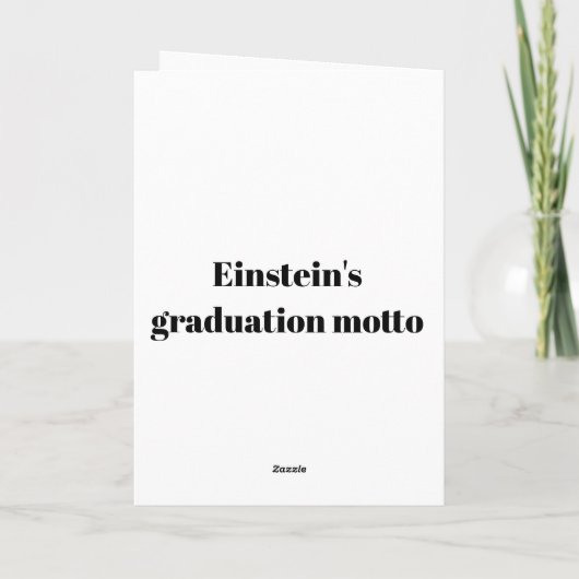 Einstein's graduation motto  カード (裏面)