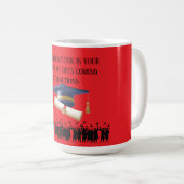 Einstein's graduation motto bright red コーヒーマグカップ (正面右)