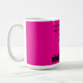 Einstein's graduation motto hot pink コーヒーマグカップ (左)