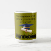 Einstein's graduation motto olive コーヒーマグカップ (中央)