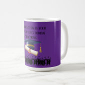 Einstein's graduation motto royal purple コーヒーマグカップ (正面右)
