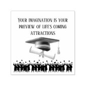 Einstein's graduation motto white セルフインキングスタンプ (デザイン)