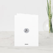 Einzelne Blume Danke Thank You Karte Grußkarte サンキューカード (裏面)