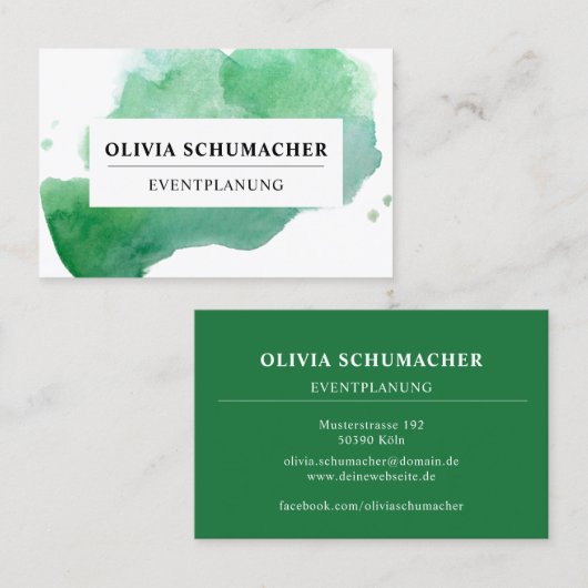 Einzigartige Moderne Abstrakt Visitenkarte 名刺 (正面/裏面)