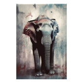 Einzigartiger Elefanten-Kunstdruck: Moderne Street フォトプリント (正面)