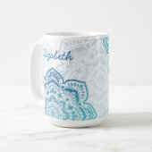 Eira Mandala 15 oz. Personalized Mug コーヒーマグカップ (正面左)