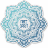 Eira Mandala Personalized Custom-Cut Vinyl Sticker シール (正面)