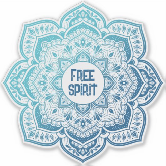 Eira Mandala Personalized Custom-Cut Vinyl Sticker シール (正面)
