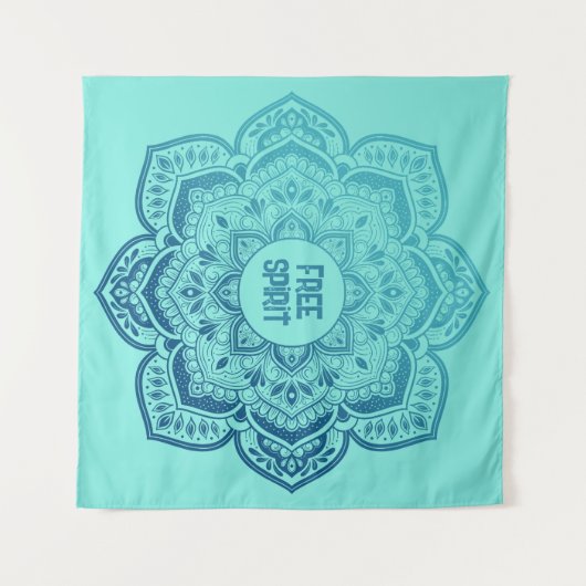 Eira Mandala Personalized Tapestry タペストリー (正面(横))