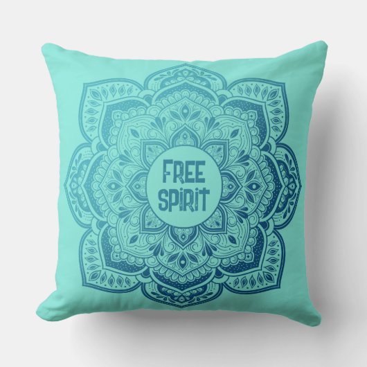 Eira Mandala Personalized Throw Pillow クッション (正面)